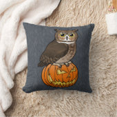 ハロウィンのアメリカワシミミズク クッション (ブランケット)