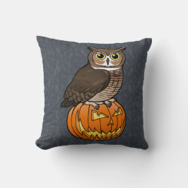 ハロウィンのアメリカワシミミズク クッション