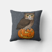 ハロウィンのアメリカワシミミズク クッション (裏面)