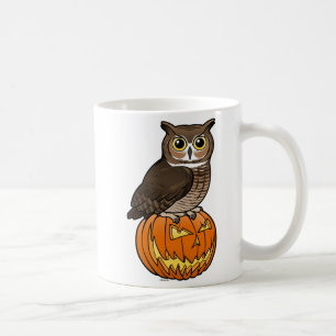 ハロウィンのアメリカワシミミズク コーヒーマグカップ