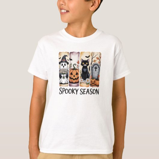 ハロウィンのアート Tシャツ (正面)