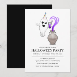ハロウィンのオバケの魔法のパーティー 招待状