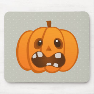 ハロウィンのオレンジカボチャジャッキo'のランタン マウスパッド