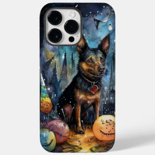 ハロウィンのオーストラリアン・ケルピーとカボチャのかわいい怖いデザイン Case-Mate iPhone 14 PRO MAXケース