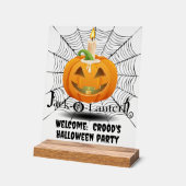 ハロウィンのオーダーメイドウェルカム アクリルサイン (傾斜)