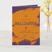 ハロウィンのオーダーメイド折りたたみグリーティングカード カード (黄色い花)