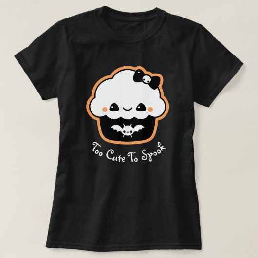 ハロウィンのカップケーキ Tシャツ (デザイン正面)