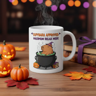 ハロウィンのカピバラの魔法使いと魔女のマジックポーション コーヒーマグカップ