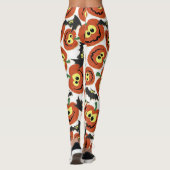 ハロウィンのカボチャおよびこうもりの休日のレギング レギンス (裏面)
