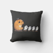 ハロウィンのカボチャがオバケを追いかける Png, ハロウィン  クッション (正面)