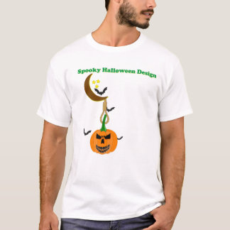 ハロウィンのカボチャが首吊りの縄にかかっている Spooky Halloween Pumpkin H Tシャツ