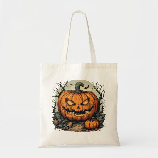 ハロウィンのカボチャが1つ トートバッグ (正面)