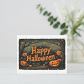 ハロウィンのカボチャたち シーズンポストカード (スタンド正面)