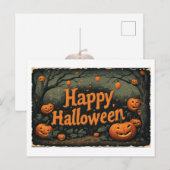 ハロウィンのカボチャたち シーズンポストカード (正面/裏面)