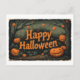 ハロウィンのカボチャたち シーズンポストカード