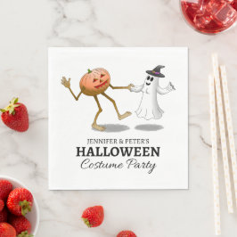 ハロウィンのカボチャとお化け スタンダードランチョンナプキン