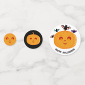 ハロウィンのカボチャとコウモリ コンフェッティ (正面)