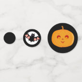 ハロウィンのカボチャとコウモリ コンフェッティ (裏面)