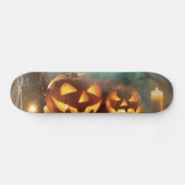ハロウィンのカボチャとコウモリ スケートボード (横)