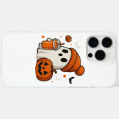 ハロウィンのカボチャとドリンクを持つ可愛いオバケ Case-Mate iPhoneケース (裏面 (横))