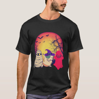 ハロウィンのカボチャとモルモット35匹 Tシャツ