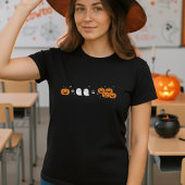 ハロウィンのカボチャと幽霊の数学教師 Tシャツ