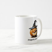 ハロウィンのカボチャに魔女の帽子 コーヒーマグカップ (正面右)