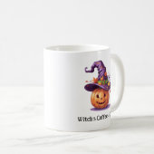 ハロウィンのカボチャに魔女の帽子 コーヒーマグカップ (正面右)