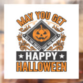 ハロウィンのカボチャのお菓子 ビンテージ ウィンドウサイン (シート2)