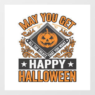 ハロウィンのカボチャのお菓子 ビンテージ ウィンドウサイン