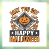 ハロウィンのカボチャのお菓子 ビンテージ ウィンドウサイン (シート3)