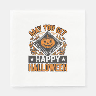 ハロウィンのカボチャのお菓子 ビンテージ スタンダードランチョンナプキン