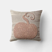 ハロウィンのカボチャのどのばら色の金ゴールドのシャンペンの上品 クッション (裏面)