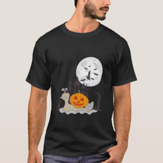 ハロウィンのカボチャのカタツムリ Tシャツ