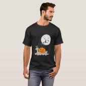 ハロウィンのカボチャのカタツムリ Tシャツ (正面フル)