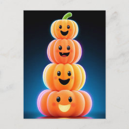 ハロウィンのカボチャのグリーティングポストカード ポストカード