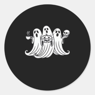 ハロウィンのカボチャのコーヒーカップ ラウンドシール