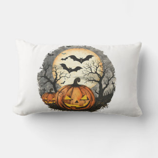 ハロウィンのカボチャのスロー枕 - スプーキーな装飾 ランバークッション