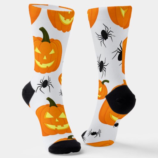 ハロウィンのカボチャのパレード ソックス (傾斜あり)