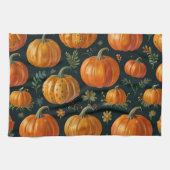 ハロウィンのカボチャのピーバイブス キッチンタオル (横)