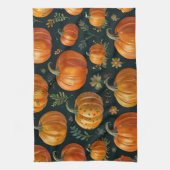 ハロウィンのカボチャのピーバイブス キッチンタオル (縦)