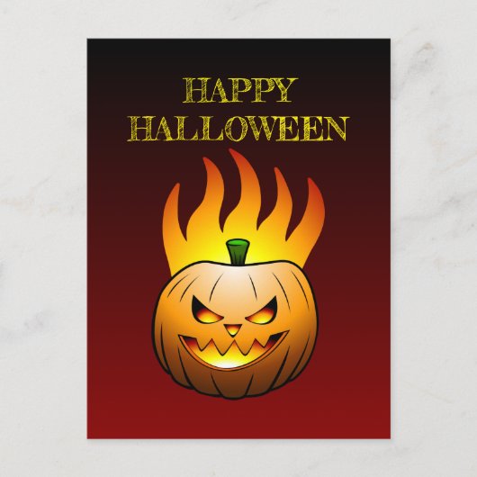 ハロウィンのカボチャのポストカード シーズンポストカード (正面)