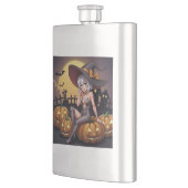 ハロウィンのカボチャの上の魔女@農園 フラスク (左)