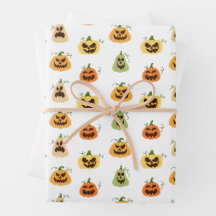 ハロウィンのカボチャの包装紙 