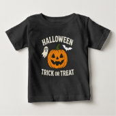 ハロウィンのカボチャの子供たち　トリック・オア・トリート ベビーTシャツ (正面)