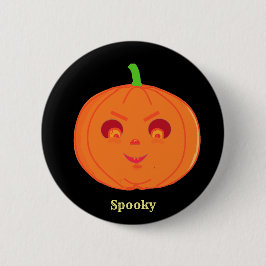 ハロウィンのカボチャの幽霊 缶バッジ