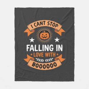 ハロウィンのカボチャの恋愛 フリースブランケット