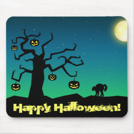 ハロウィンのカボチャの木 モウスペッド マウスパッド