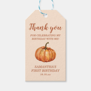 ハロウィンのカボチャの誕生日プレゼント ギフトタグ