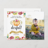 ハロウィンのカボチャの赤ちゃん 誕生日おめでとう ポストカード (正面/裏面)